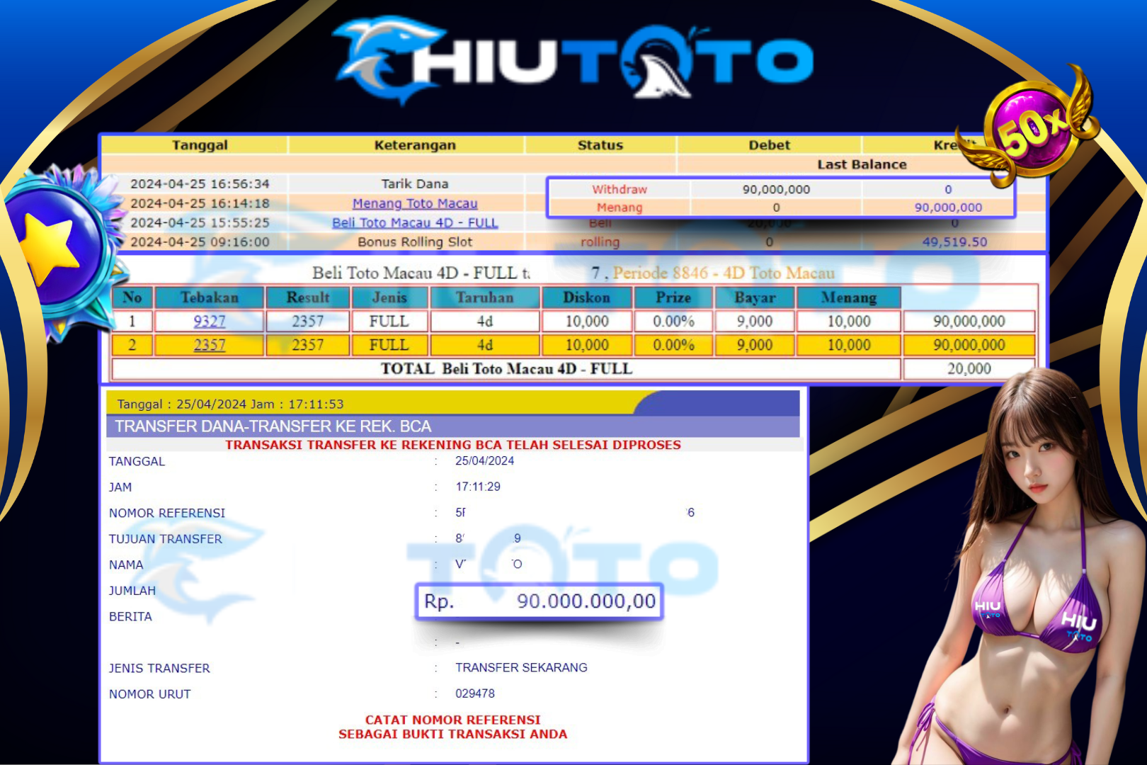 HIUTOTO – Jackpot Starlight Princess Rp 10.000.000